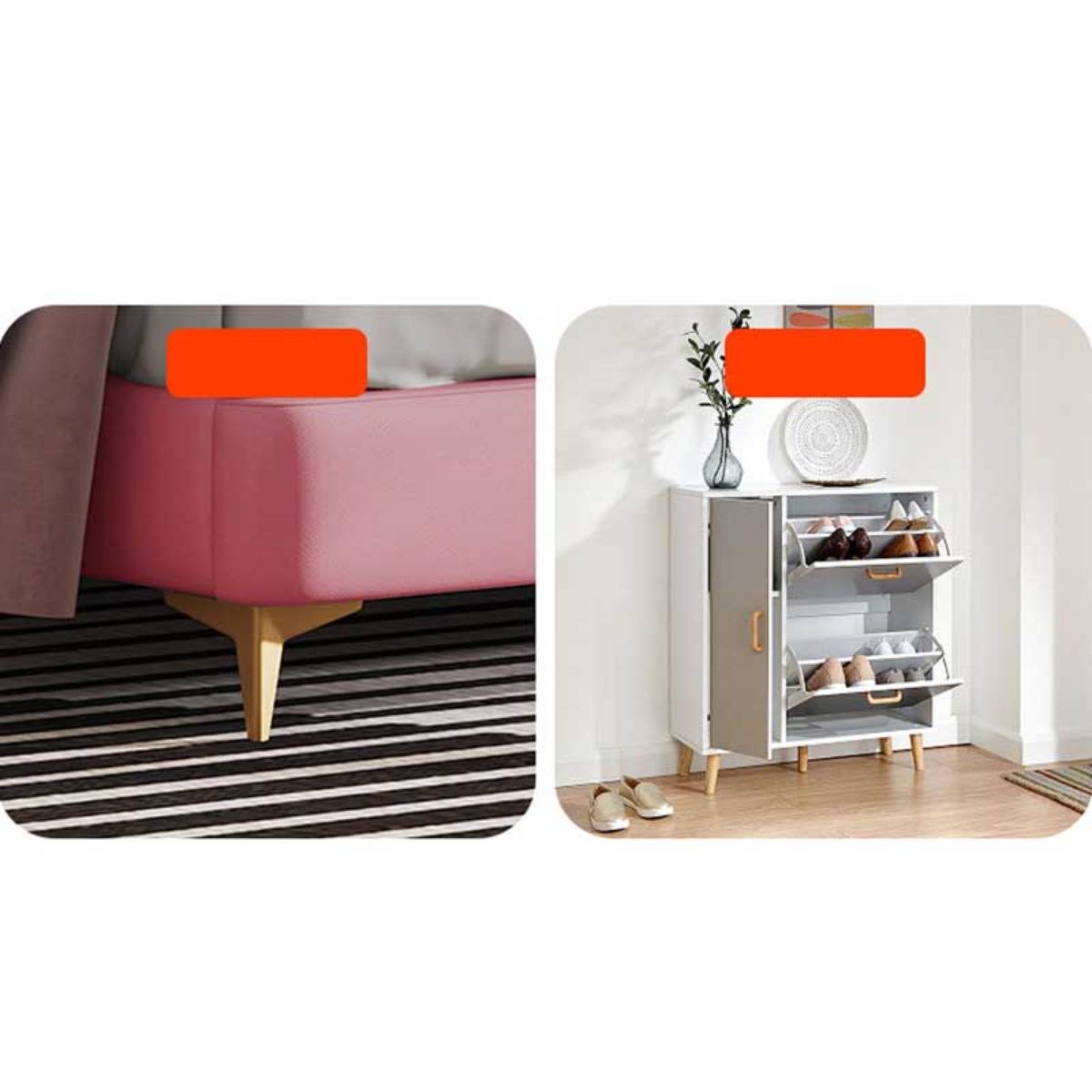 Runde transparente Stuhlbein-Schutzvorrichtungen - 3,17 cm, grauer Boden, 8er-Pack