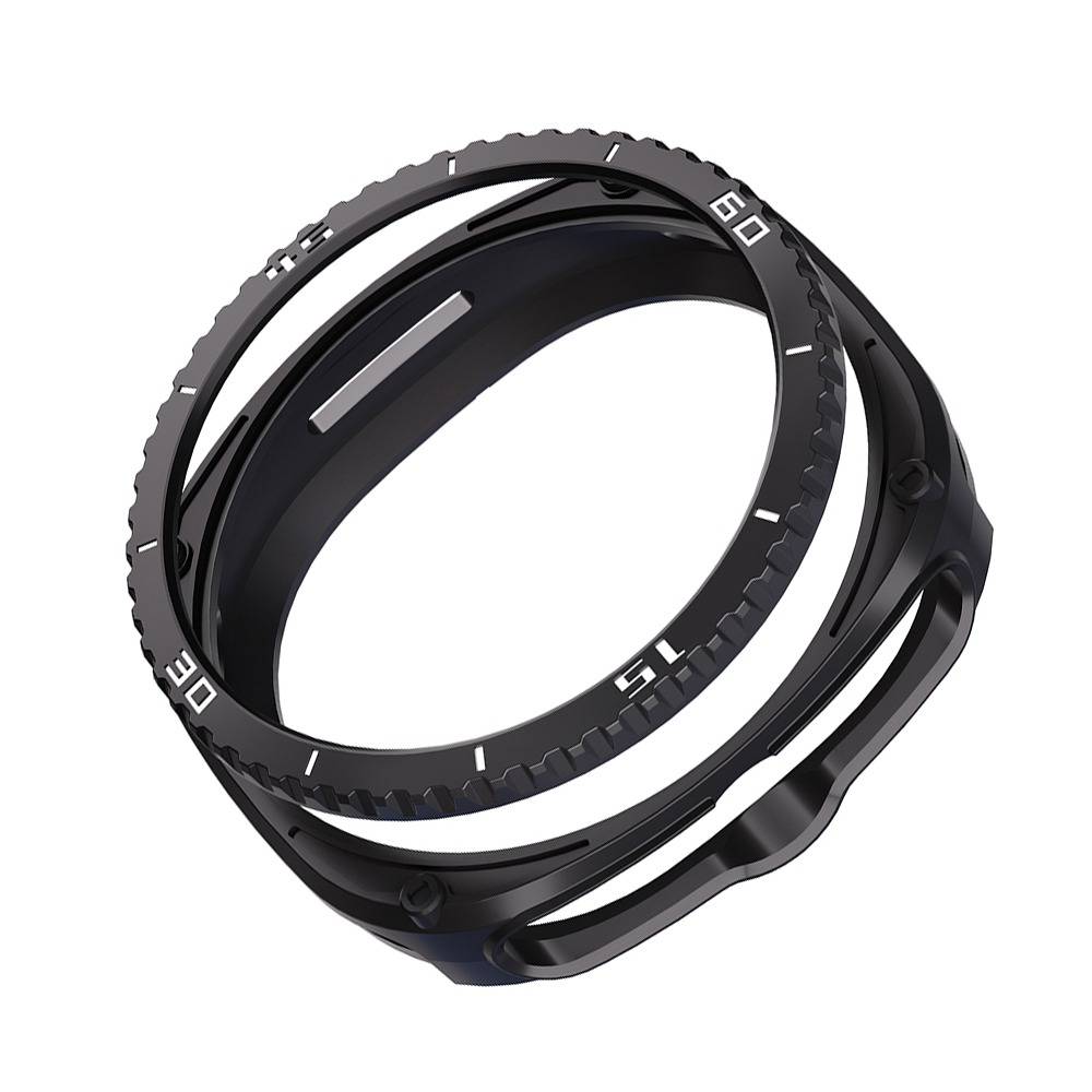 TPU Schutzhülle kompatibel mit Samsung Watch8 Classic – Kratzfeste Bumper-Hülle Black