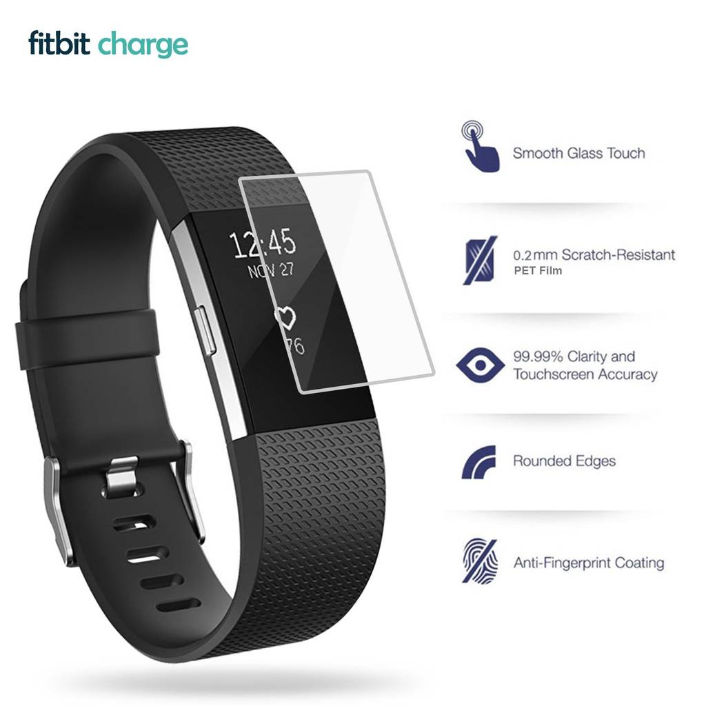 Displayschutzfolie Fitbit Charge 2 TPU 5er-Pack
