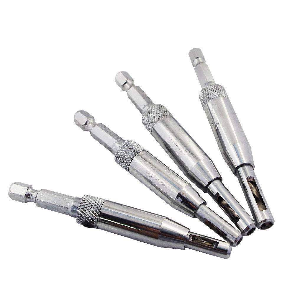 Selbstzentrierender Scharnierbohrer für Türen/Fenster 4er-Pack