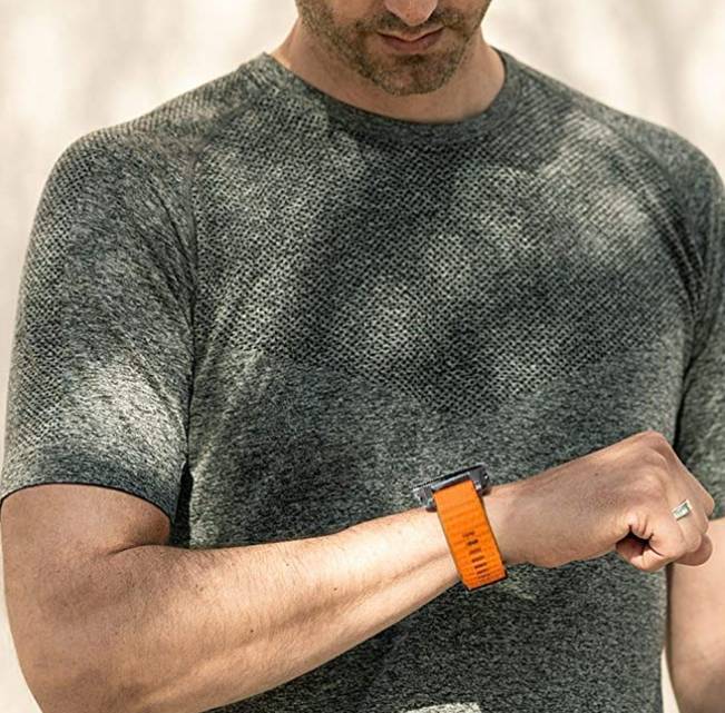 Garmin Armband 26 mm Fenix 6X / 5X Plus / 3HR / Descent MK1 Silikon Orange