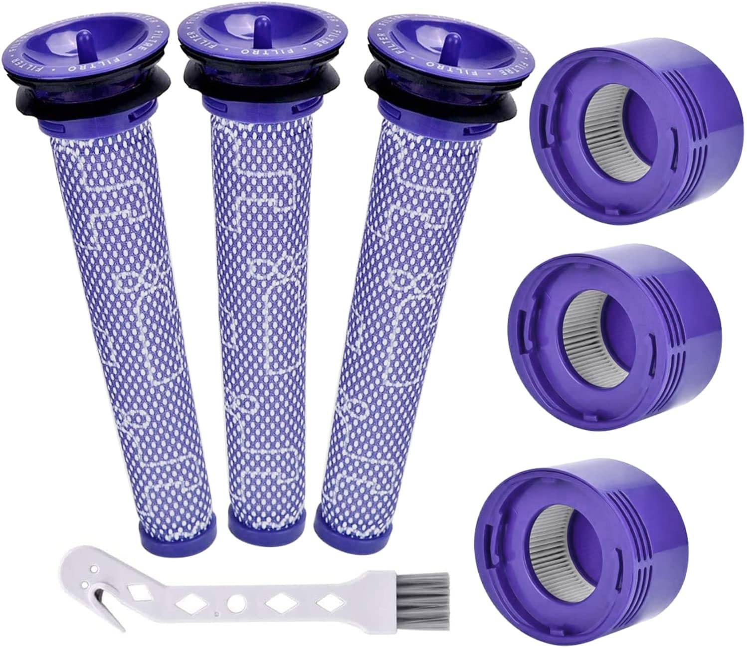 Vor- und Nachfilter für Dyson V6/7/8 7 Teile Blau