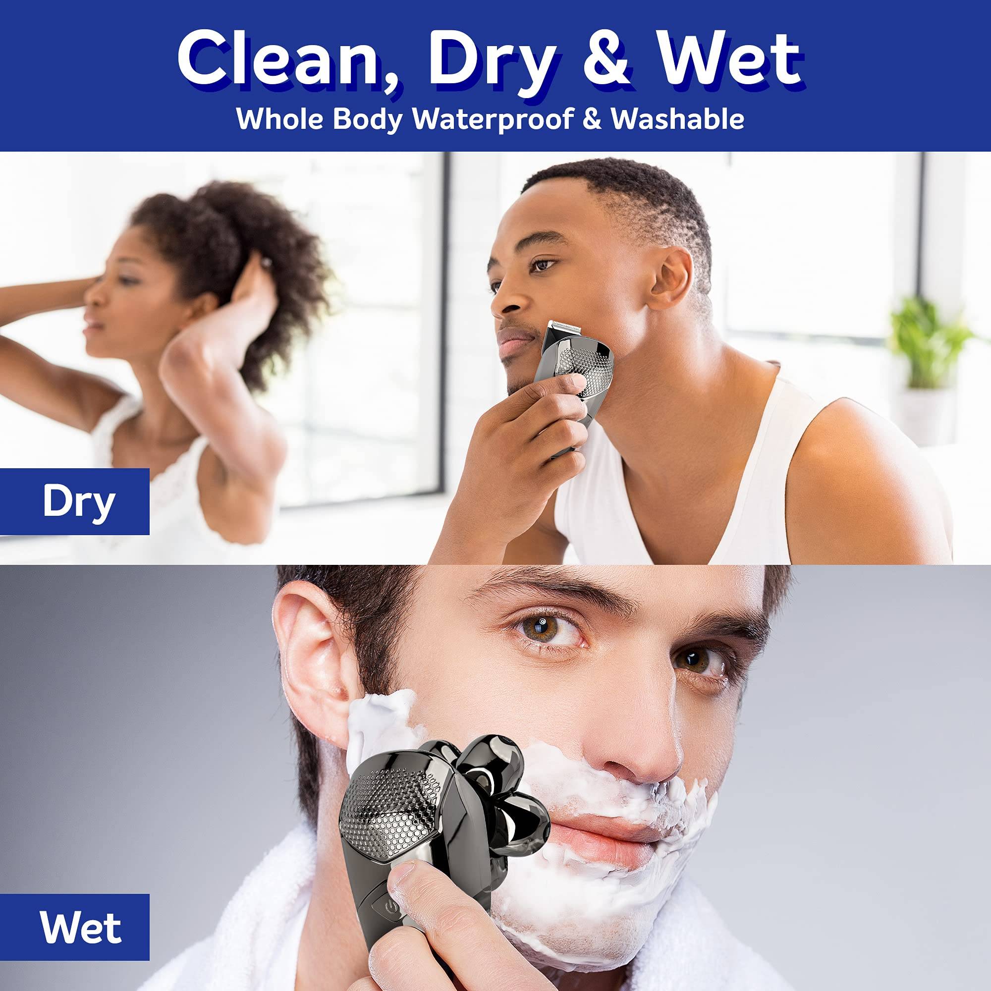 6-in-1 Rasierer/Trimmer für Kopf und Gesicht Dunkelgrau