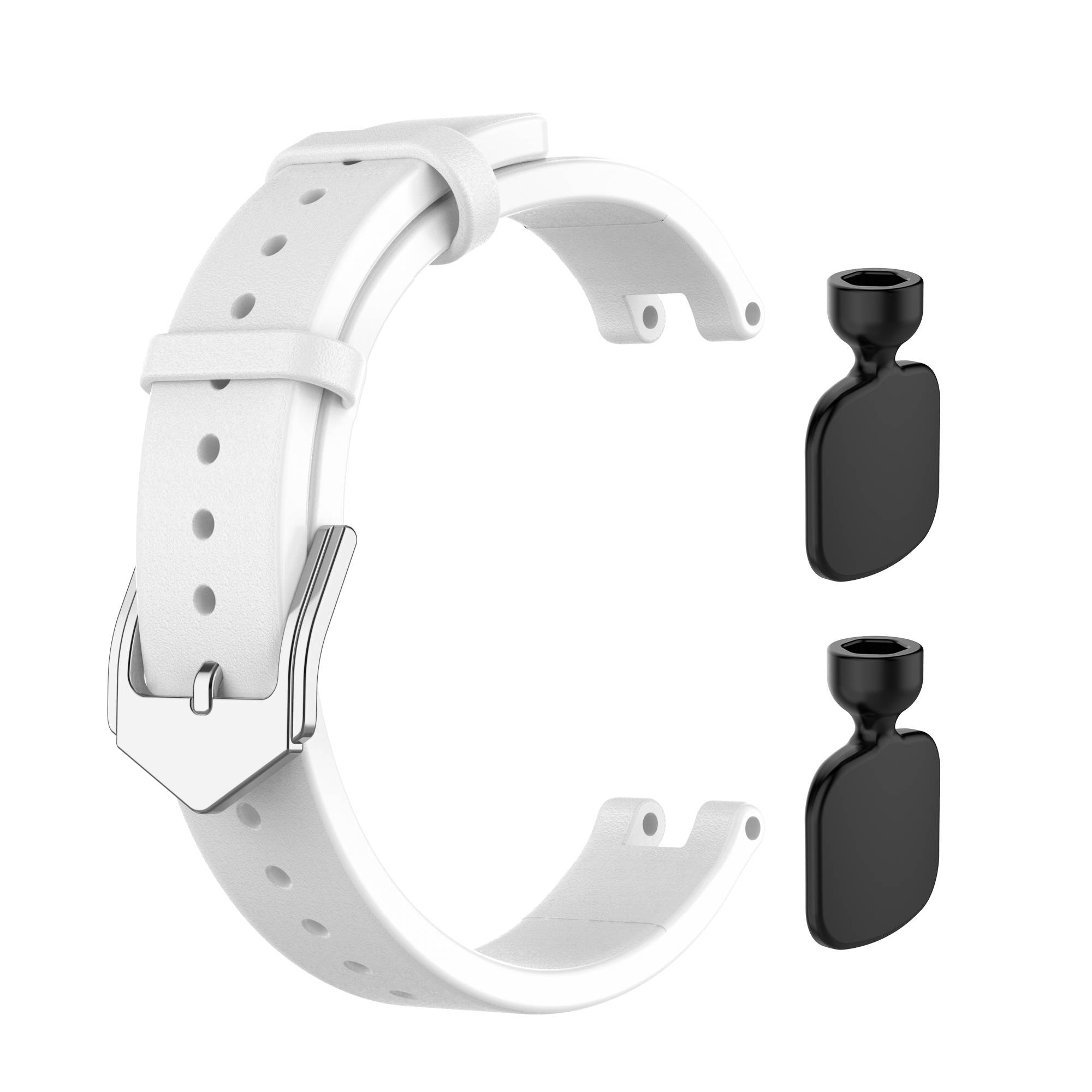 Garmin Lily Armband aus echtem Leder Weiß