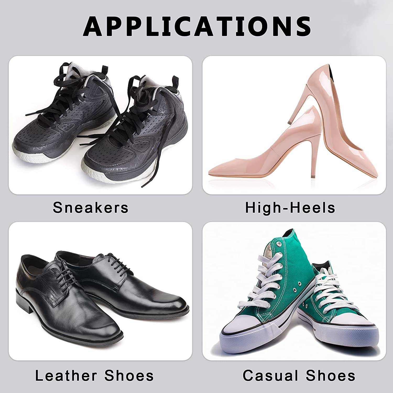 Aufkleber Reparaturflicken für Schuhfersen-Reparatur White 4 st