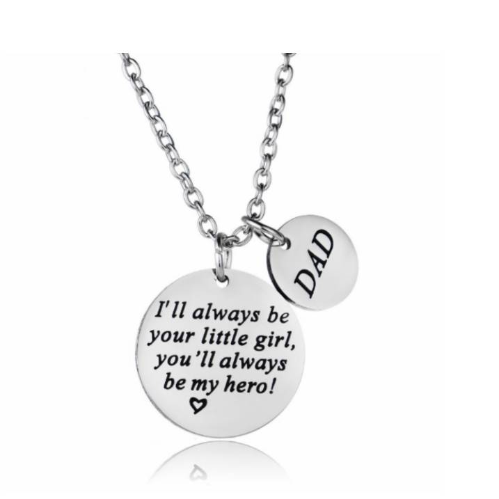 Schlüsselanhänger für Papa Edelstahl Silber