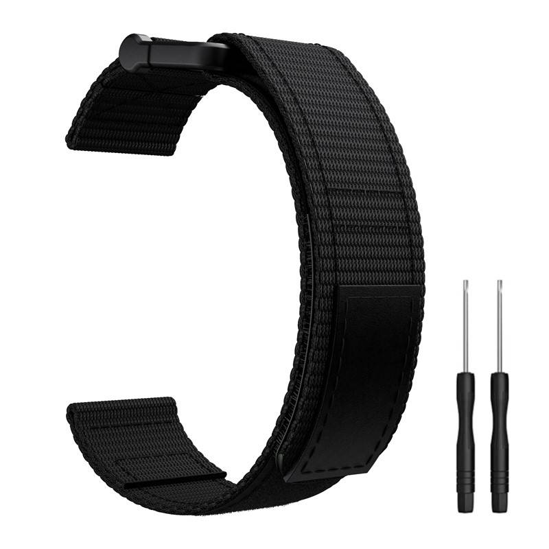 Uhrenarmband kompatibel mit Garmin Fenix 7/6/5 22 mm Nylon Black