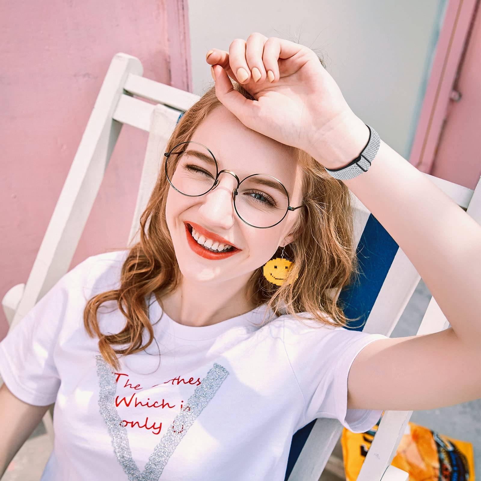 Fitbit Charge 5 Armband Nylon Grau / Schwarz