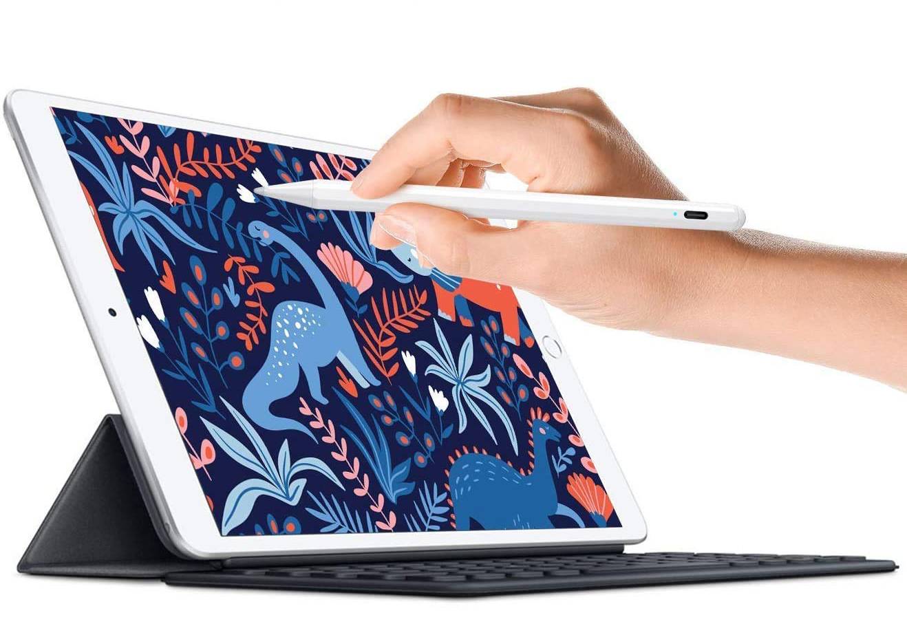 Wiederaufladbarer Stylus Eingabestift mit dünner Spitze 1,45 mm Weiß