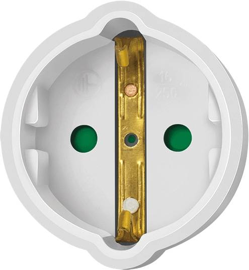 LOGILINK Schutzkontaktverlängerung LPS105 CEE7/7 (90°) zu CEE 7/3 2m weiß