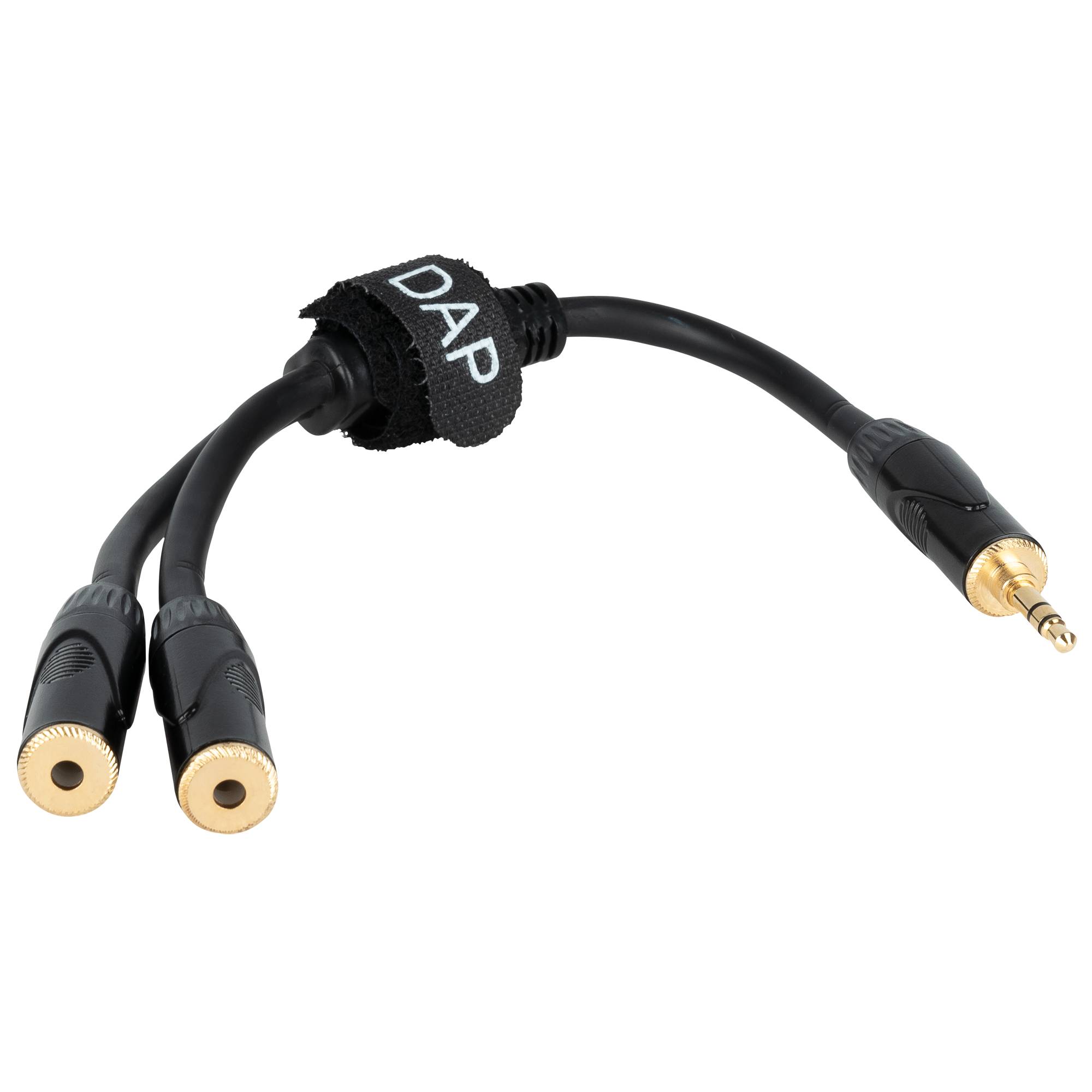 DAP FLA5 – male stereo mini-jack to 2 female stereo mini-jack 0,3 m, schwarz