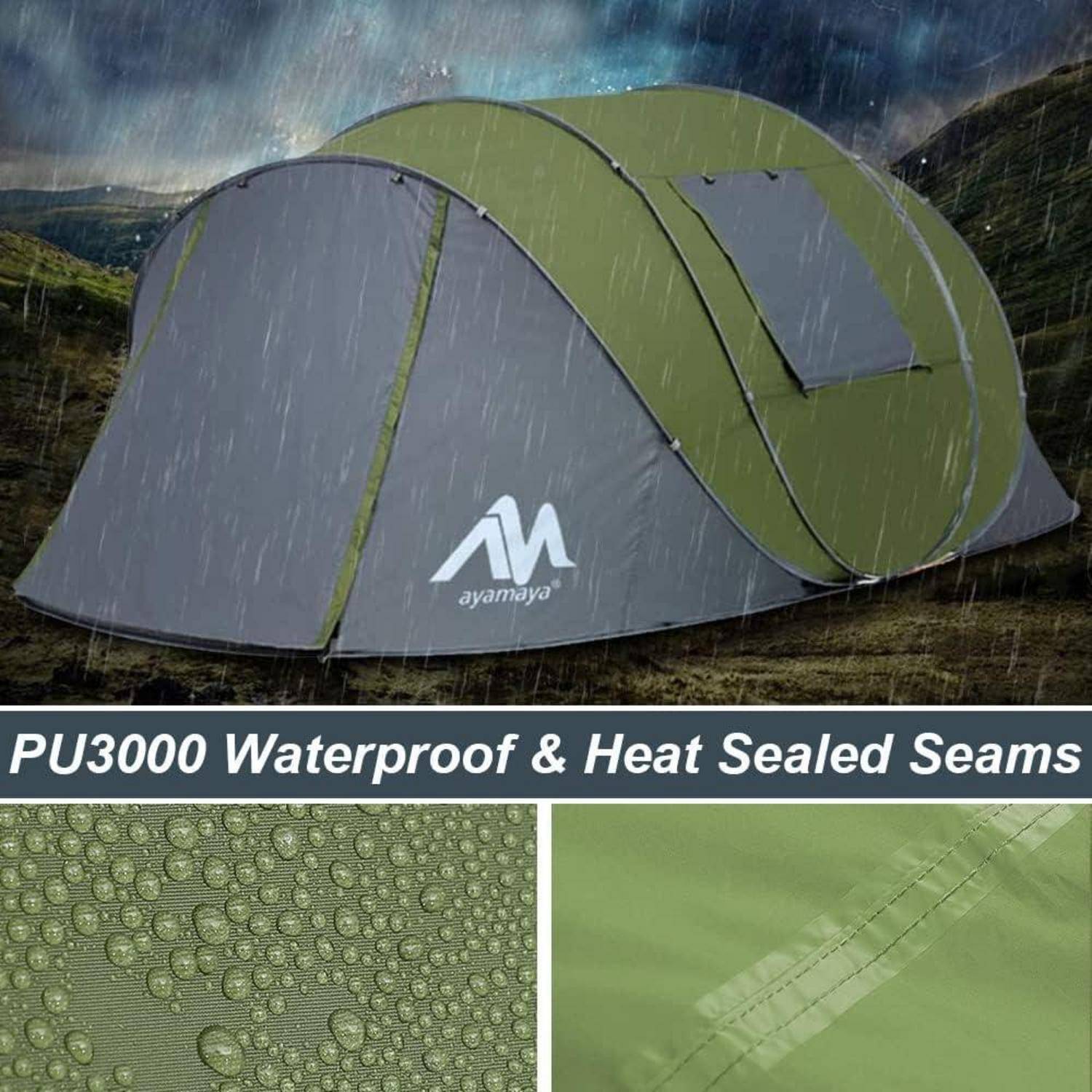 Zelt 4-6 Personen Wasserdicht Pop up Zelte Familienzelt mit Vorraum