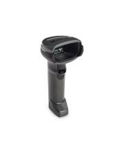 Ein tragbarer Barcode-Scanner mit schwarzem Griff und rechteckigem Scankopf, häufig im Einzelhandel zum Scannen von Produktbarcodes verwendet.