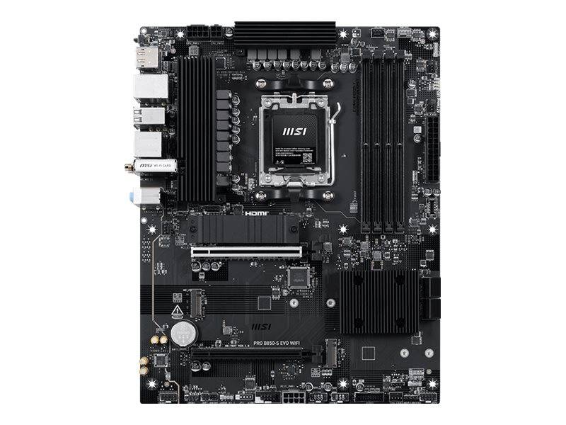 MSI PRO B850-S EVO WIFI - Motherboard - ATX - Socket AM5 - AMD B850 Chipsatz - USB-C 3.2 Gen2, USB 3.2 Gen 1, USB 3.2 Gen 2 - 5 Gigabit Ethernet