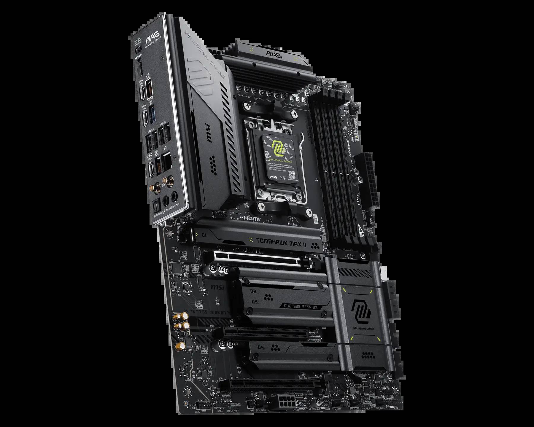 MSI MAG B850 TOMAHAWK MAX WIFI II - Motherboard - ATX - Socket AM5 - AMD B850 Chipsatz - USB-C 3.2 Gen 2x2, USB-C 3.2 Gen2, USB 3.2 Gen 1, USB 3.2