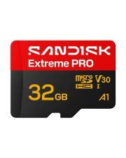 SanDisk Extreme PRO 32GB microSD-Karte, gekennzeichnet mit V30 und A1.