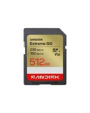 SanDisk Extreme GO 512GB SD-Speicherkarte auf weißem Hintergrund.