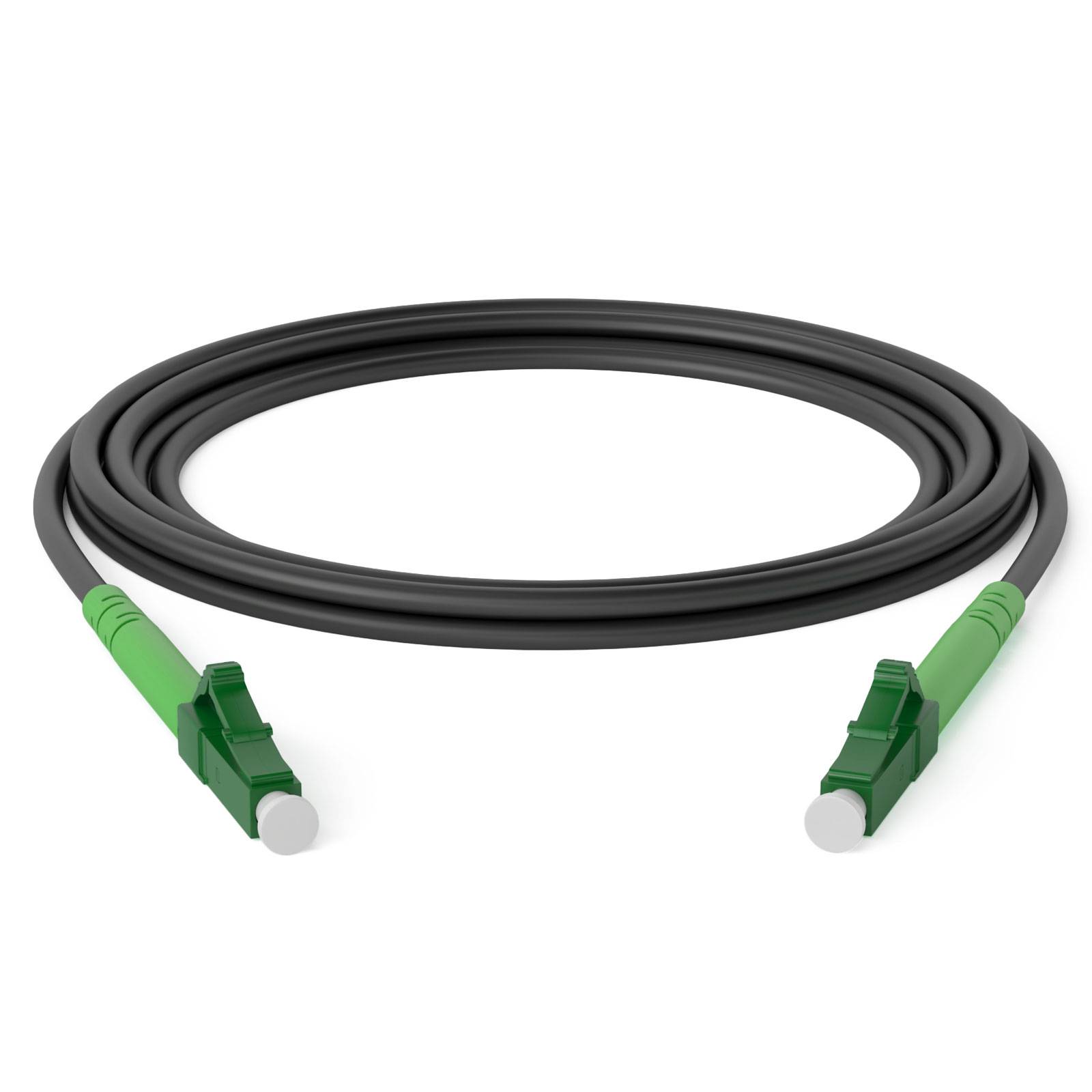 hb-digital LWL-Patchkabel 9/125 OS2 LC/LC APC gepanzert Simplex 1m