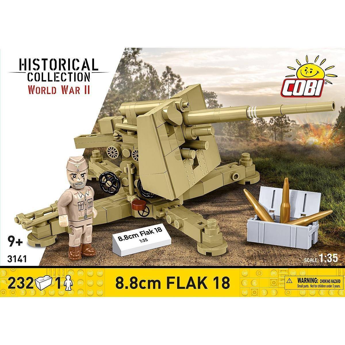 8.8 cm Flak 18 (DAK) – Bausteinmodell, 232 Teile