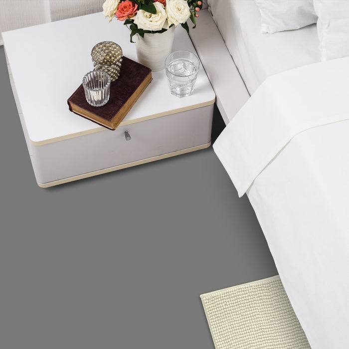 FLOORDIREKT CV-Belag Expotop - Strapazierfähiger & Pflegeleichter PVC-Bodenbelag 100 x 100 cm - Grau