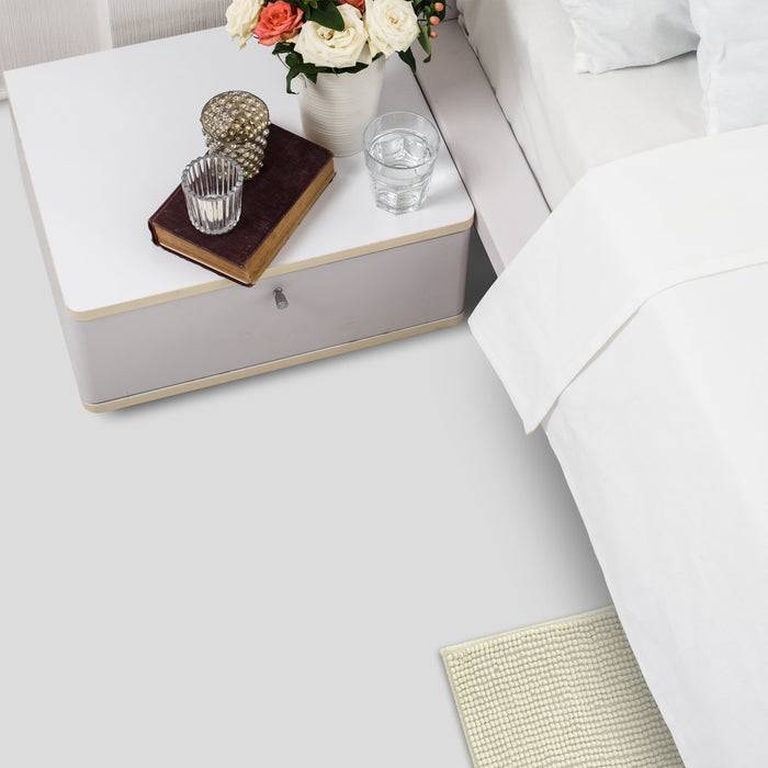 FLOORDIREKT CV-Belag Expotop - Strapazierfähiger & Pflegeleichter PVC-Bodenbelag 200 x 300 cm - Weiß