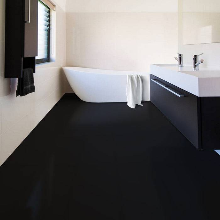 FLOORDIREKT CV-Belag Expotop - Strapazierfähiger & Pflegeleichter PVC-Bodenbelag 200 x 150 cm - Schwarz