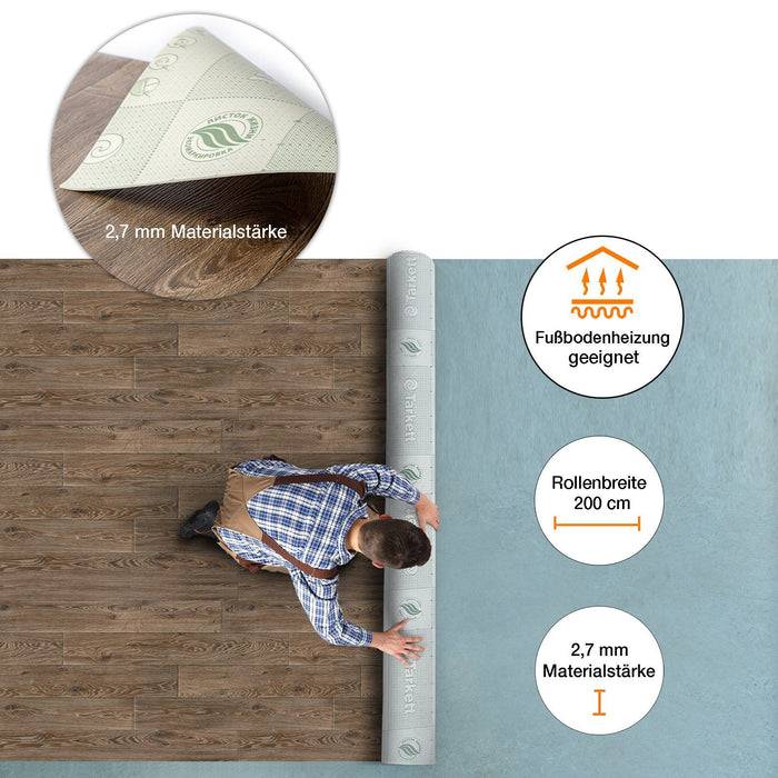 FLOORDIREKT CV-Belag Bartek-Eiche - Extra abriebfester & pflegeleichter PVC-Bodenbelag 200 x 100 cm - Raymond 4