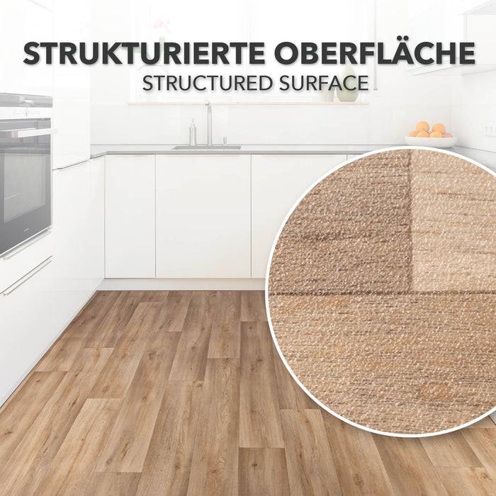 FLOORDIREKT CV-Belag Atlantic - Extra abriebfester & pflegeleichter PVC-Bodenbelag 100 x 450 cm - Silk Oak 973 M
