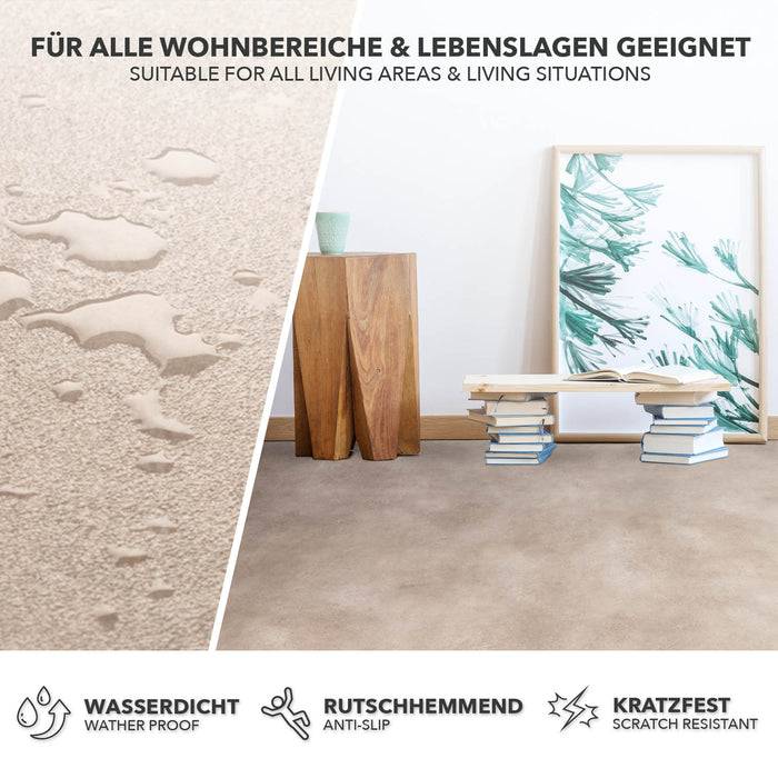FLOORDIREKT CV-Belag Atlantic - Extra abriebfester & pflegeleichter PVC-Bodenbelag 100 x 250 cm - Midas 741 M