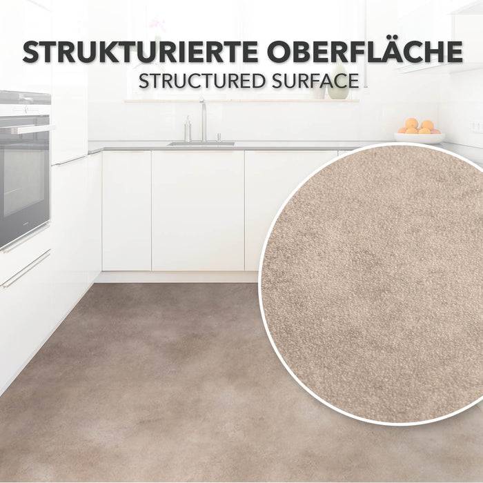 FLOORDIREKT CV-Belag Atlantic - Extra abriebfester & pflegeleichter PVC-Bodenbelag 200 x 100 cm - Midas 741 M