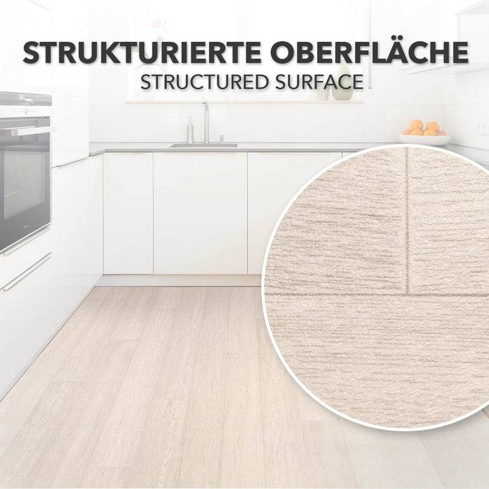 FLOORDIREKT CV-Belag Atlantic - Extra abriebfester & pflegeleichter PVC-Bodenbelag 100 x 150 cm - Buche-Optik 101 S