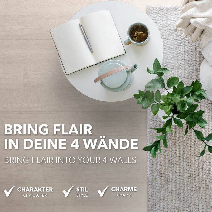 FLOORDIREKT CV-Belag Atlantic - Extra abriebfester & pflegeleichter PVC-Bodenbelag 100 x 150 cm - Buche-Optik 101 S