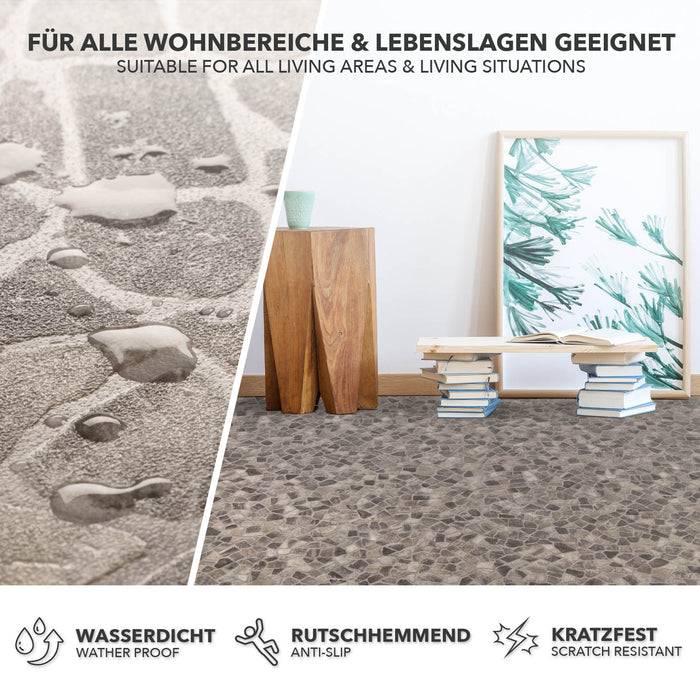 FLOORDIREKT CV-Belag Atlantic - Extra abriebfester & pflegeleichter PVC-Bodenbelag 200 x 100 cm - Selby 162 M