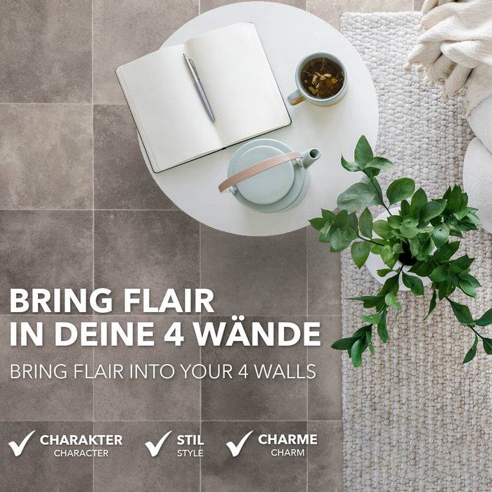 FLOORDIREKT CV-Belag Atlantic - Extra abriebfester & pflegeleichter PVC-Bodenbelag 100 x 200 cm - Zala 997 M