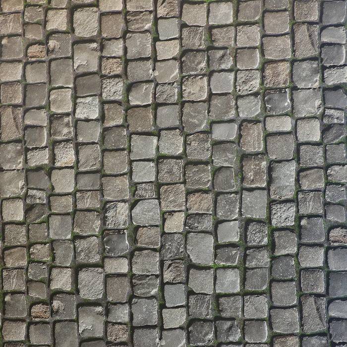 FLOORDIREKT 3D CV-Belag Cobble - Extra abriebfester & pflegeleichter PVC-Bodenbelag 200 x 200 cm - Pflasterstein-Optik