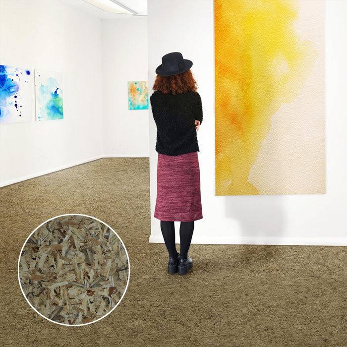 FLOORDIREKT 3D CV-Belag Osb - Extra abriebfester & pflegeleichter PVC-Bodenbelag 100 x 350 cm
