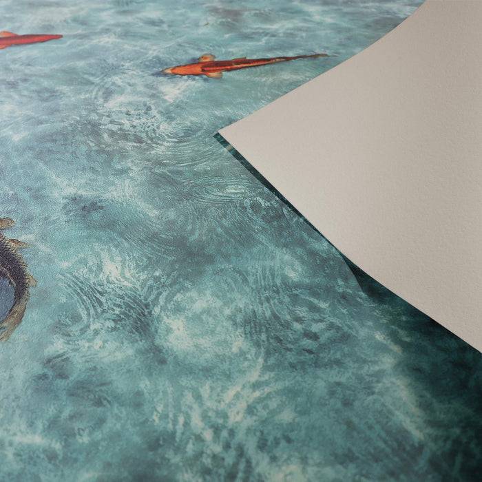 FLOORDIREKT 3D CV-Belag Koi - Extra abriebfester & pflegeleichter PVC-Bodenbelag 100 x 100 cm