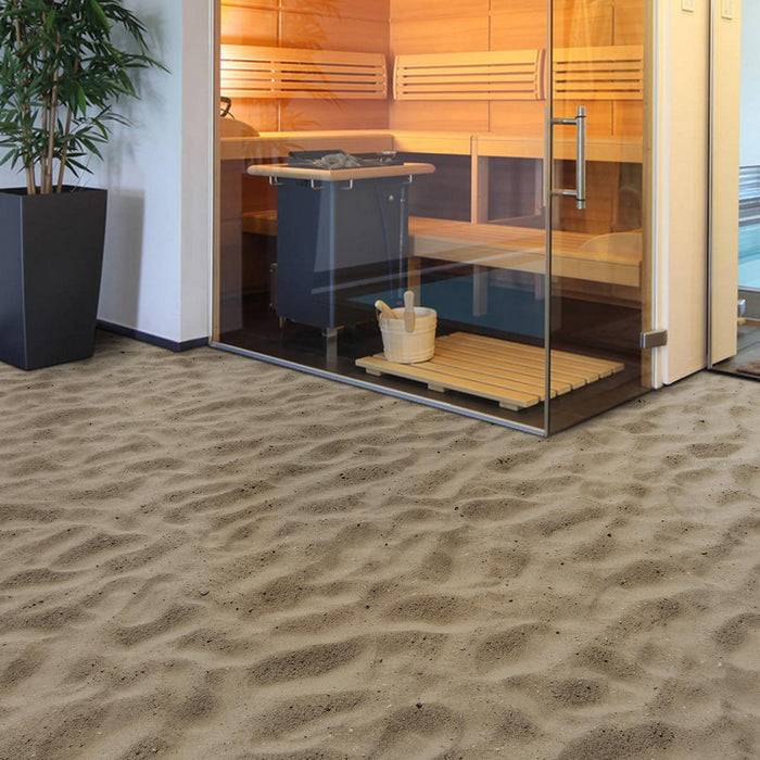 FLOORDIREKT 3D CV-Belag Sand - Extra abriebfester & pflegeleichter PVC-Bodenbelag 100 x 300 cm