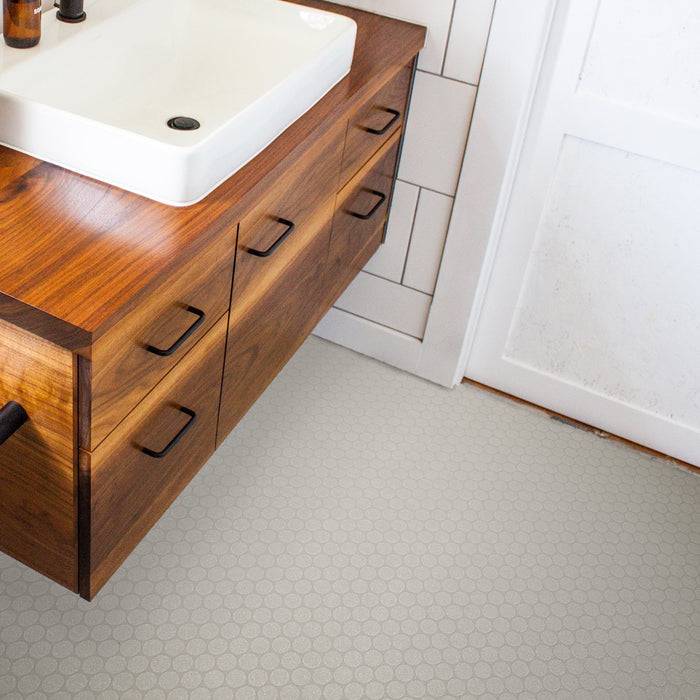 FLOORDIREKT CV-Belag Fairplay - Extra abriebfester & pflegeleichter PVC-Bodenbelag 200 x 500 cm - Hellgrau