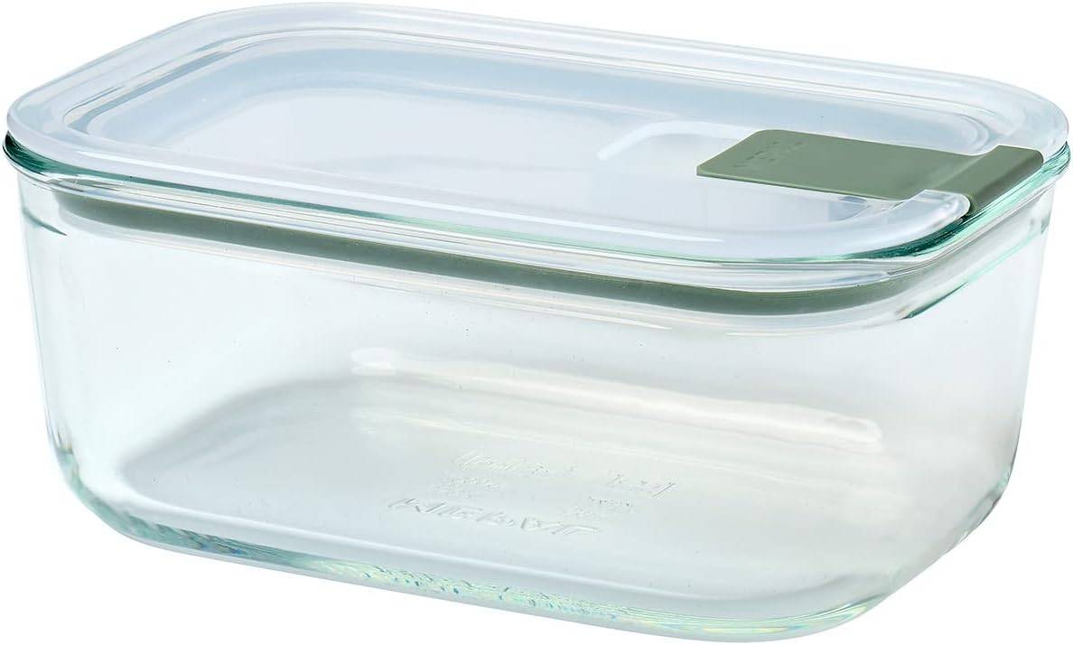 Mepal Frischhaltedose Glas EasyClip Glasschüssel mit Deckel & Klickverschluss Geeignet für Mikrowelle, Dampfgarer, Ofen & Gefrierschrank Luftdicht