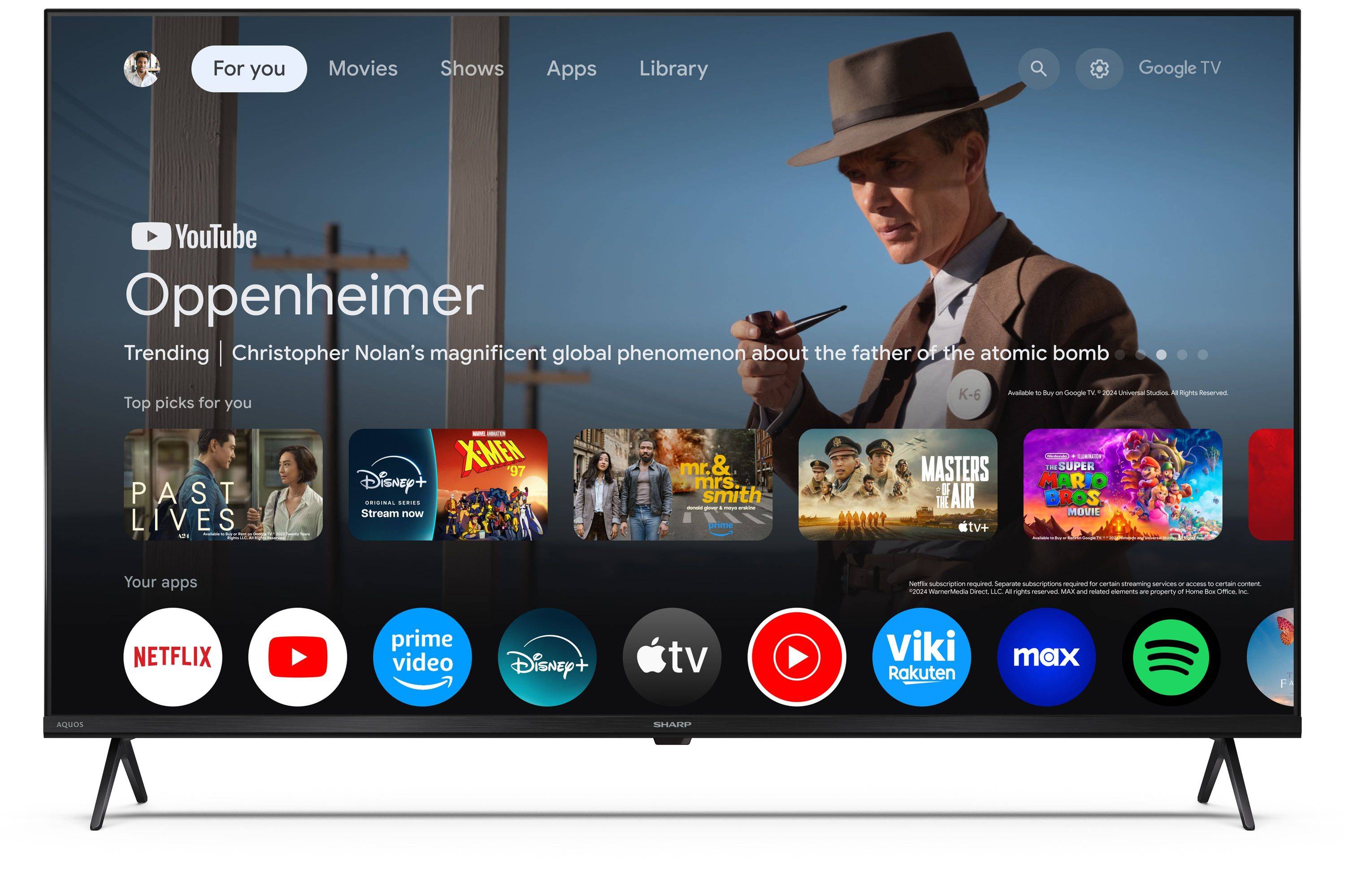 Sharp 43HL4265E 43 Zoll 4K Ultra HD LED Fernseher Google TV Dolby Vision Atmos HDMI 2.1 Triple Tuner