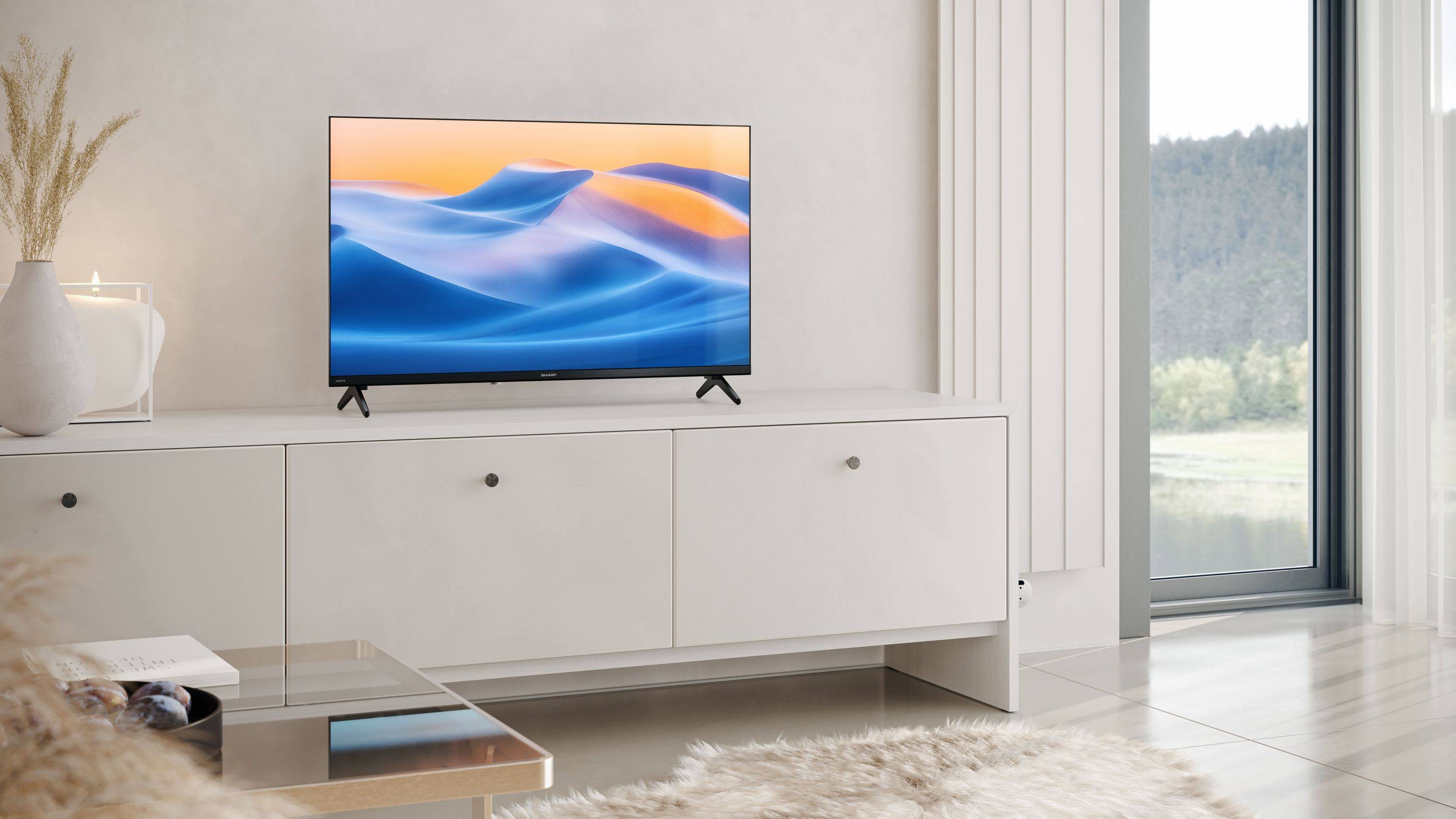 Sharp 32HF2265E 32 Zoll HD Ready LED Fernseher Google TV Bluetooth Chromecast Triple Tuner Frameless