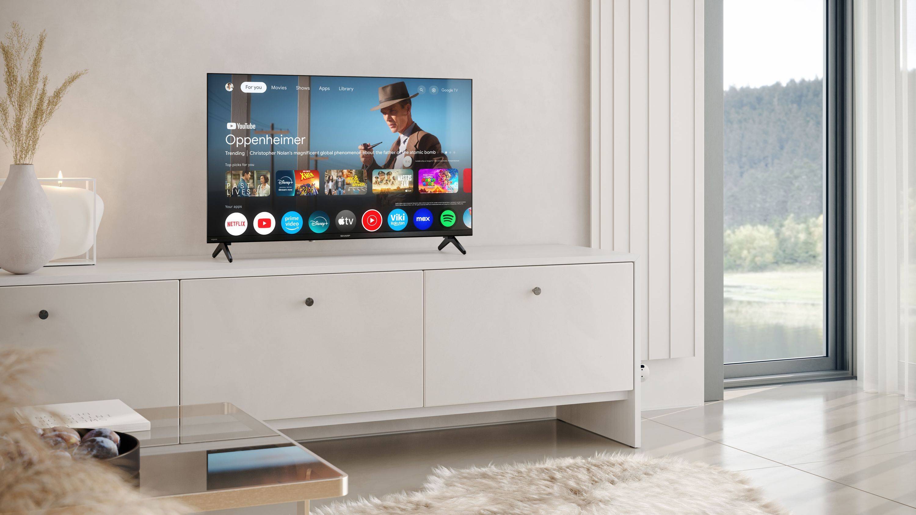Sharp 32HF2265E 32 Zoll HD Ready LED Fernseher Google TV Bluetooth Chromecast Triple Tuner Frameless