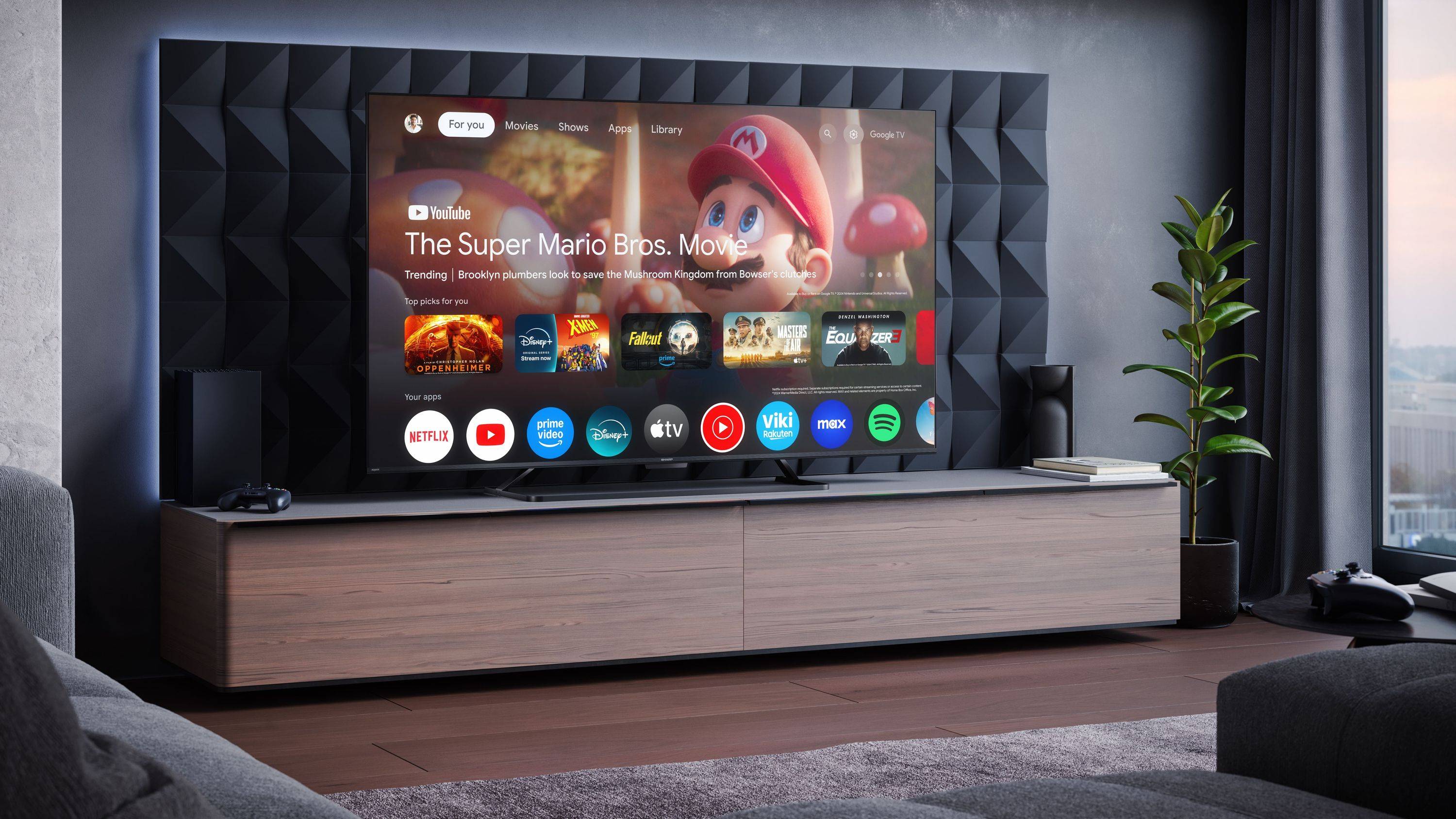 Sharp 65HR7265E 65 Zoll 4K QLED Fernseher 144Hz Google TV Dolby Vision IQ Atmos HDMI 2.1 VRR Gaming