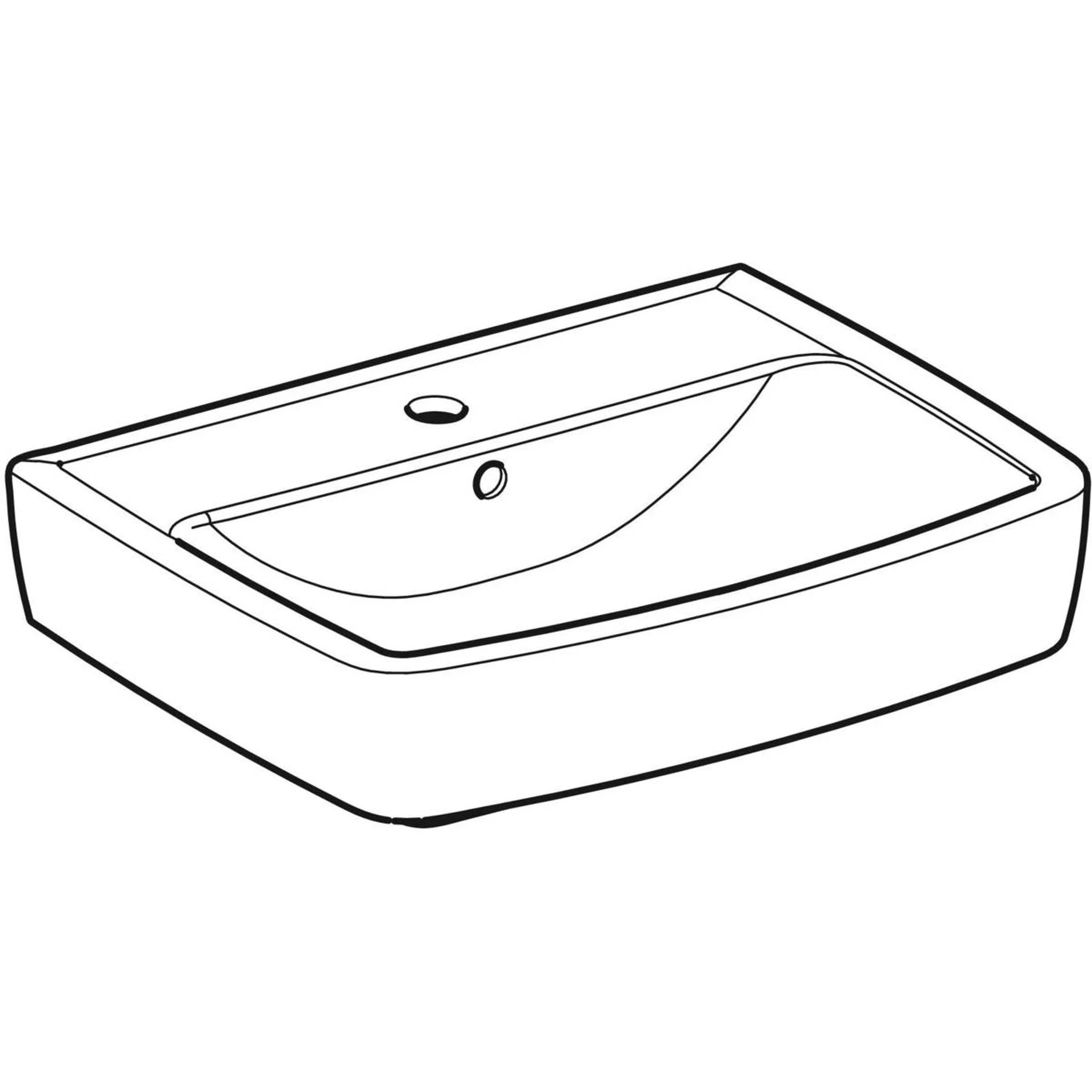 Geberit Waschtisch, B55, eckig, 1 Stk.