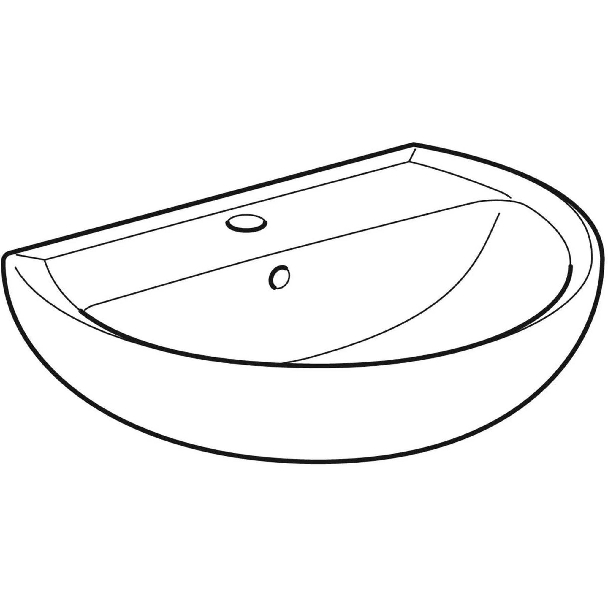 Geberit Waschtisch, B55, rund, 1 Stk.
