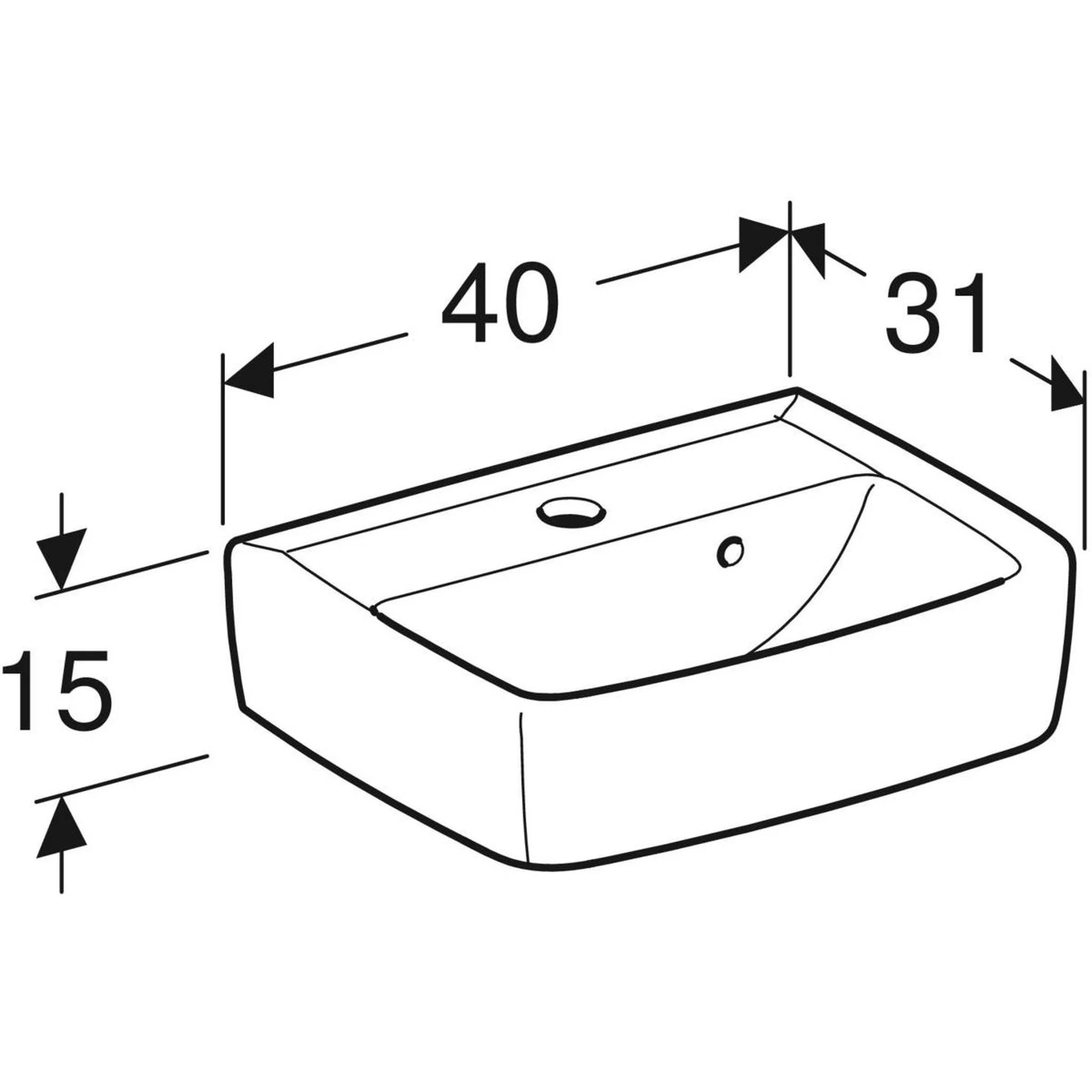 Geberit HWB, B40, eckig, 1 Stk.