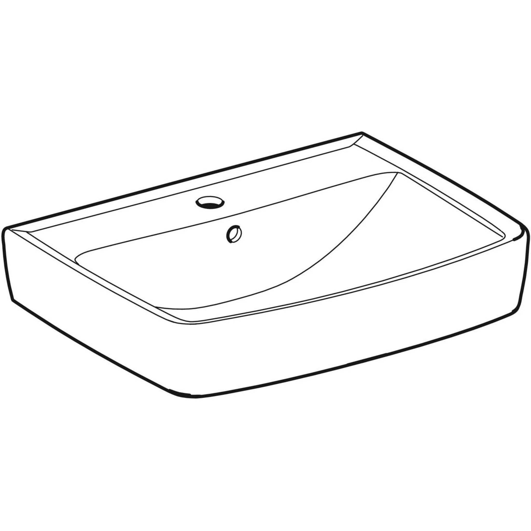 Geberit Waschtisch, B60, eckig, 1 Stk.
