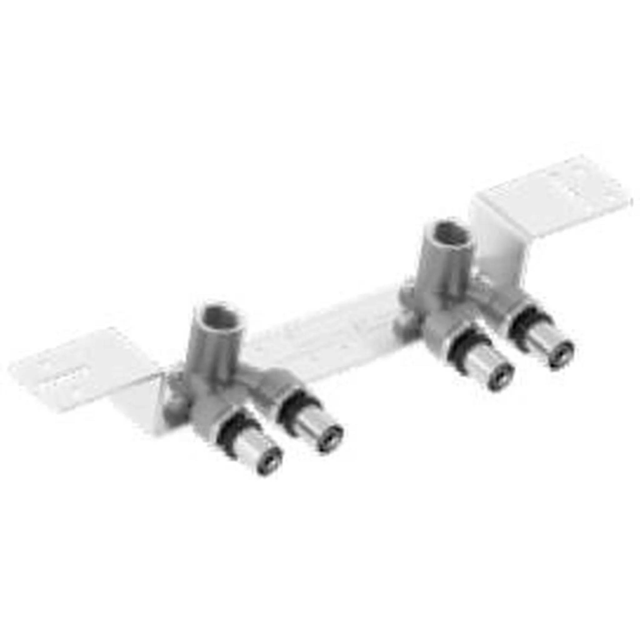 Vogel & Noot VN-EasyTec, Doppelwand-Waschtischanschluss, Unterputz-Set, 16x1/2", 1 Stk.