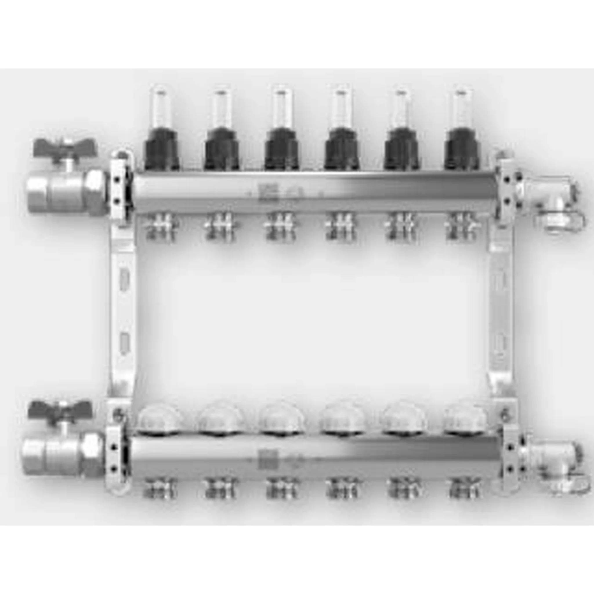 Vogel & Noot VN-FLOORTEC, Edelstahlverteiler, OL, 7 Heizkreise, 1 Stk.